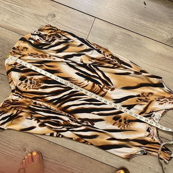 Lulu USA Size Large Womens Sleeveless Exotic Print Dress - Picture 5 of 7